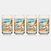 Kustkoeienmeisje Gelukkige Verjaardagsdrank Blikvorm Glas (Voorkant)