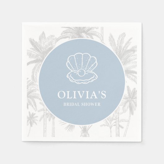 Kustkoeienmeisje Modern nautisch Vrijgezellenfeest Servet (Voorkant)