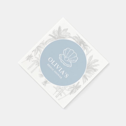 Kustkoeienmeisje Modern nautisch Vrijgezellenfeest Servet (Hoek)