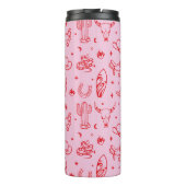 Kustkoeienmeisje roze rood hete Drinken Thermosbeker (Achterkant)