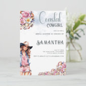 Kustkoeienmeisje Vrijgezellenfeest Party Flowers S Kaart (Staand voorkant)