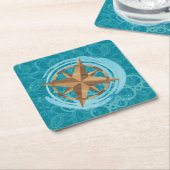 Kustkompas papier Onderzetter (Schuin)
