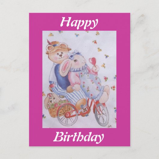 KUSTKOPEL VAN GESPECIFICEERDE KONIJNEN BRIEFKAART (Voorkant)