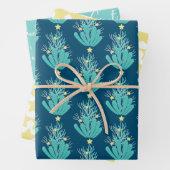 Kustkoraal en -Zee Inpakpapier Vel (In situ)