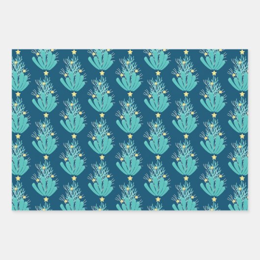 Kustkoraal en -Zee Inpakpapier Vel (Voorkant)