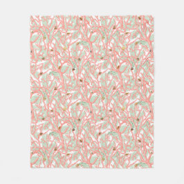 Kustkoraal en zeeschelpen  Oceaan Fleece Deken