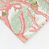 Kustkoraal en zeeschelpen  Oceaan Fleece Deken (Hoek)