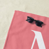 Kustkoraal grijs witte anker strandlaken (In situ)