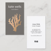 Kustkoraal Home Decor Designer Visitekaartje (Voorkant / Achterkant)