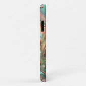 Kustkoraal Mint Schelpen en Parels Case-Mate iPhone Case (Achterkant/rechts)