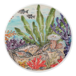 Kustkoraal Zee onderwater Keramische Knop