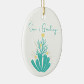 Kustkoraalboom en -Zeeen Keramisch Ornament (Rechts)