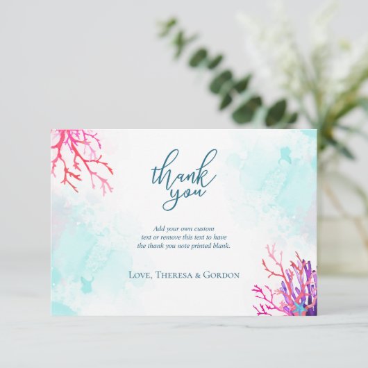 Kustkoraalrif bedankt kaarten (Staand voorkant)