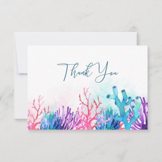 Kustkoraalrif bedankt kaarten (Achterkant)