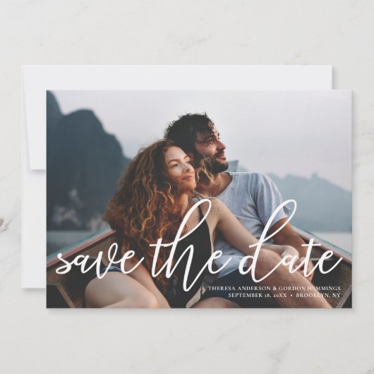 Kustkoraalrif foto Save the Date Kaart (Voorkant)