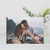 Kustkoraalrif foto Save the Date Kaart (Staand voorkant)