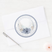 kustkoraalschelpen-retouradres ronde sticker (Envelop)