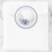 kustkoraalschelpen-retouradres ronde sticker (Tas)