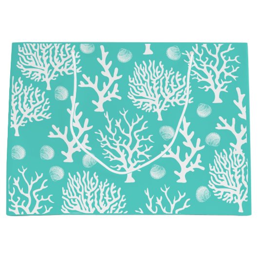 Kustkoralen en -zeeschelpen, wit Zee Groot Cadeauzakje (Voorkant)