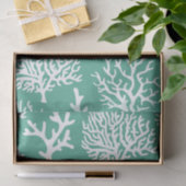 Kustkoralen en zeeschildpadden Groen Tissuepapier (Geschenk)