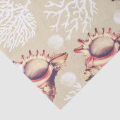 Kustkoralen en zeeschildpadden tissuepapier (Detail)