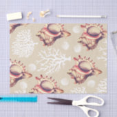 Kustkoralen en zeeschildpadden tissuepapier (Craft)