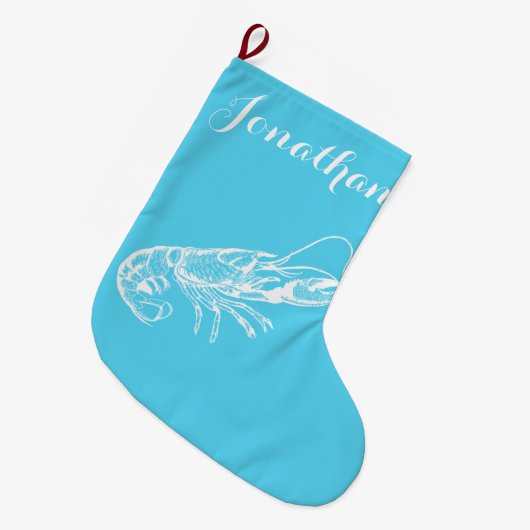 Kustkous van kerstkreeft grote kerstsok (Voorkant (Hangend))