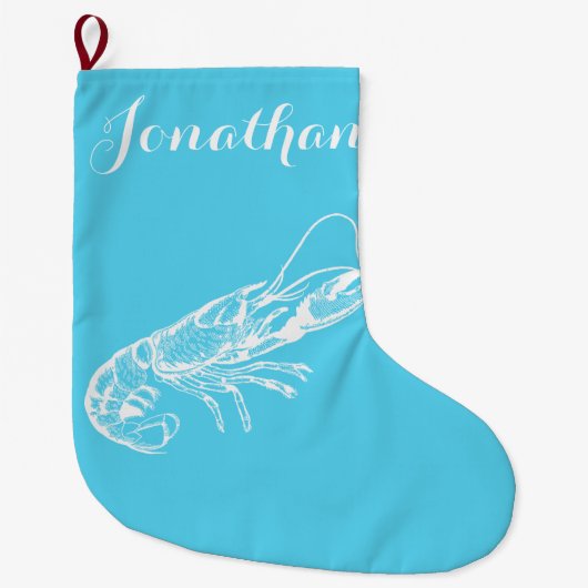 Kustkous van kerstkreeft grote kerstsok (Voorkant)