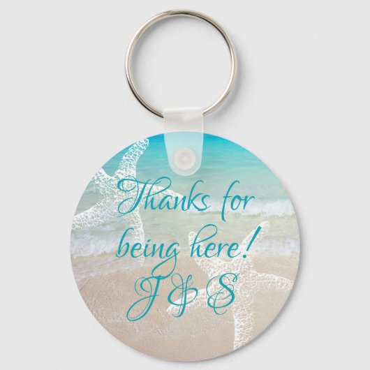 Kustkraan Zee sterren Dank je gasten Sleutelhanger (Voorkant)