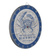 Kustkrab Beach House Rustige Hood Familienaam Dartbord (Voorkant Links)