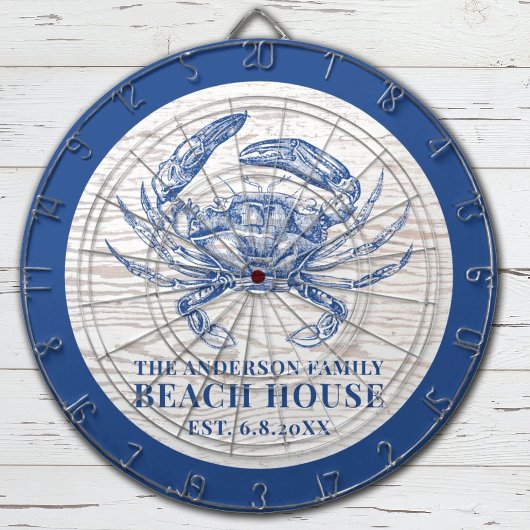 Kustkrab Beach House Rustige Hood Familienaam Dartbord