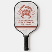 Kustkrab Beach House Rustige Hood Familienaam Pickleball Paddle (Voorkant)