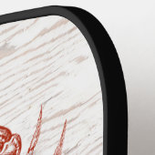 Kustkrab Beach House Rustige Hood Familienaam Pickleball Paddle (Links Detail)