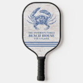 Kustkrab Beach House Rustige Hood Familienaam Pickleball Paddle (Achterkant)