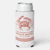 Kustkrab Beach House Rustige Hood Familienaam Seltzer Blikjeskoeler (Seltzer Achterkant)