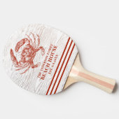Kustkrab Beach House Rustige Hood Familienaam Tafeltennisbatje (Zijkant)