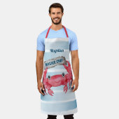 Kustkrab | Blauw- en wittebandenhuis Schort (Gedragen)