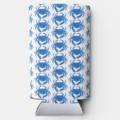 Kustkrab blauw seltzer blikjeskoeler (Achterkant)