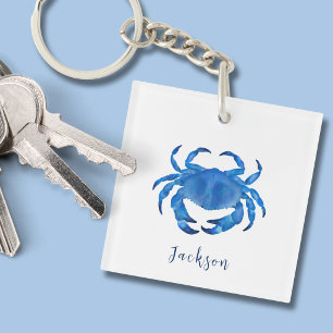 Kustkrab blauw sleutelhanger