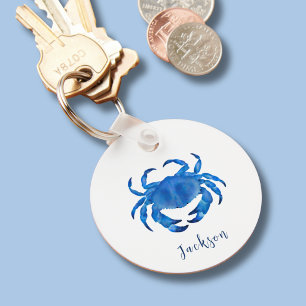 Kustkrab blauw sleutelhanger