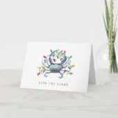 Kustkrab “Deck de Klauwen” Gevouwen Kerstkaart Kaart (Voorkant)