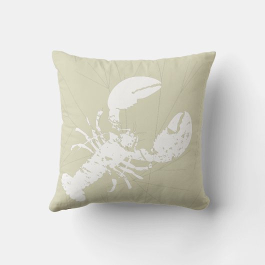 Kustkrab en langoest Witte en zandbeige kust Kussen (Achterkant)