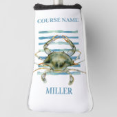 Kustkrab Kunst met Course Naam, gepersonaliseerd Golfheadcover (Draai 90)