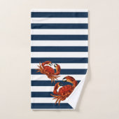 Kustkrab Nautical Stripes Bad Handdoek (Handdoek)