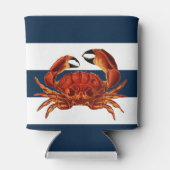Kustkrab Nautical Stripes Blikjeskoeler (Achterkant)