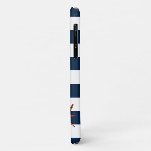 Kustkrab Nautical Stripes Case-Mate iPhone Case (Achterkant/links)