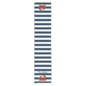 Kustkrab Nautical Stripes Korte Tafelloper (Voorkant)