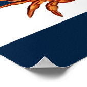 Kustkrab Nautical Stripes Poster (Hoek)