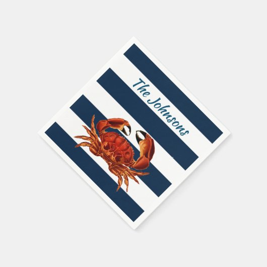 Kustkrab Nautical Stripes Servet (Hoek)