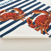 Kustkrab Nautical Stripes Sherpa Deken (3/4)